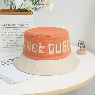 China Cuhk Picture Child Baseball Hat Twill Tan Beach Bucket Hat High Quality Outdoor Flat Surface Embroidered Alphabet Bucket Hat for sale