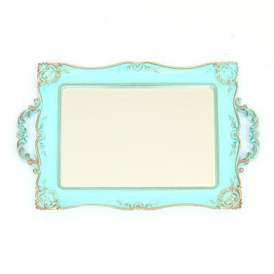 China Factory Direct Viable Dressing Table Mirror Home Supply Factory Square Jewelry Tray Wedding Home Decor Perfume Cosmetic Tray for sale