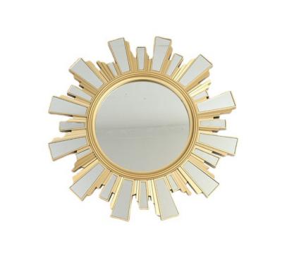 China Ornate Decor Wall Mirror Customized European Minimalist Vintage Gold Antique View Porcelain Wall Mounted Decorative Mirror for sale