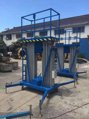 China Blue 14m Scissor Lift Aerial Work Platform Mobile Boom Lift 200KG AWP Series for sale