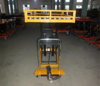 China 150KG al manual 2000KG Scissor la barandilla baja de la tabla de elevación con las bolas universales en venta