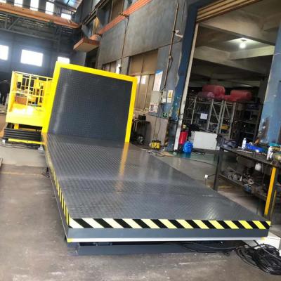 China 7000kg Stationary Scissor Lift, Hydraulic Motor 7.5KW For Dock Lifting Goods for sale