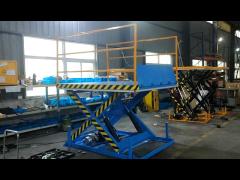 Stationary Scissor Lift Table Commonly Use In Industrial Warehouse