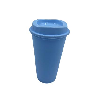 China 16oz double wall Matte Acrylic Cold Coffee Cup lean color straight plastic wholesale unbreakable for sale