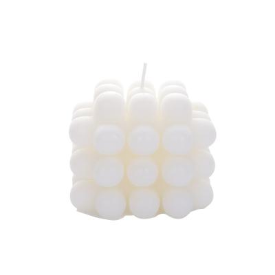 China Good Quality Luxury Big Bubble Shape Fashion Cube Shape Candle Scent Soy Wax Large Aromatherapy Candles Jar For Home Use Release for sale