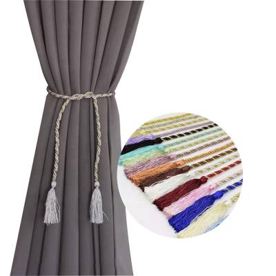 China Simple minimalist creative rope sash tie tassel with tassels curtain tie curtain accessories gold striped curtain tie hook decorative whole for sale