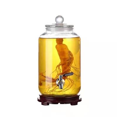 China Transparent Sealed Jar Viable Glass Herb Glass Pot Household Grains Pickles Storage Jar Pickle Bottle Sealed Storage Jar Factory Wholesa for sale