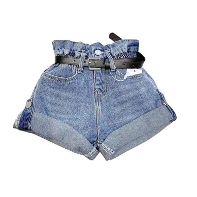 China Breathable wholesale high waist girls denim top shorts kids shorts fashion summer kids boutique hot clothes for sale