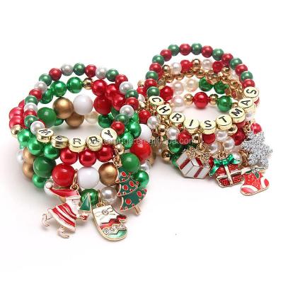 China New Candy Gift Friendly Wholesale Stretch Bracelets Fashion Christmas Bracelet Jewelry Babies Bracelets for sale