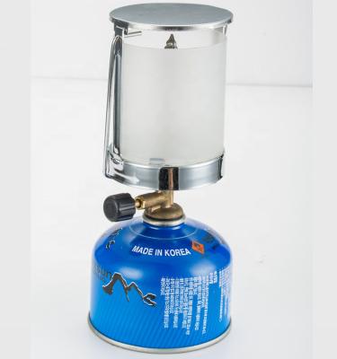 China METAL+GLASS Camping Lights 100-600W Mini Portable Gas Lantern Manual Camping Lights 100-600W Adjustable Compact Outdoor Butane 190g Gas for sale