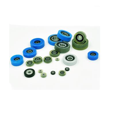 China No Noise No Noise Slience Polyurethane Pulley Bearing Rubber Coated PU608 Bearing Roller For Sliding Door Window Machinery for sale