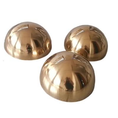 China Performance Stable Gold Color Stainless Steel Christmas Ball Half Hollow Balls Golden Decorative Large Hemisphere for sale