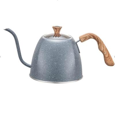 China Hot Selling New Type Viable Single Wall Coffee Pot Stainless Steel Coffee Kettle With Ice Painting for sale