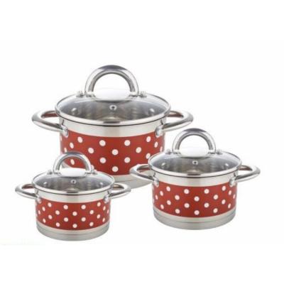 China Sustainable Good Quality Durable Stainless Steel Fashionable Kitchen Cooking Pot Cookware Set for sale