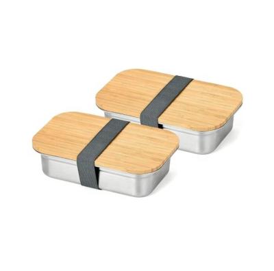 China New Bamboo Freshness Storage Bento Lunch Box Eco and Kids Stainless Steel Bamboo Bowl Lid For Freshness Storage for sale