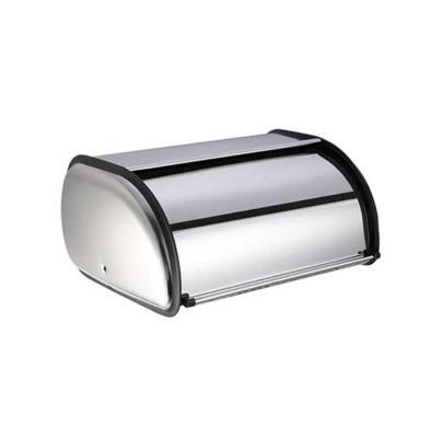 China Freshness Preservation Brushed Stainless Steel Cylinder Desktop Bread Box For Kitchen for sale