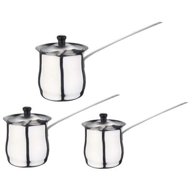 China Sustainable Promotion Ethiopian Stainless Steel Mirror Finished With Line Handle Coffee Warmer Set for sale