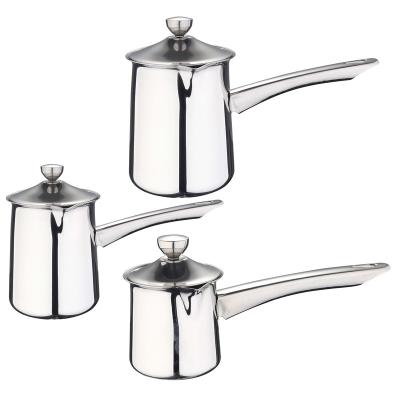 China Viable With SS Lid Set Ethiopian Stainless Steel Mirror Finished With Tube Handle Coffee Warmer Set for sale