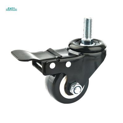 China Rigid Industrial Equipment 1.5inch Heavy Duty Caster Wheel Industrial Mute Caster for sale