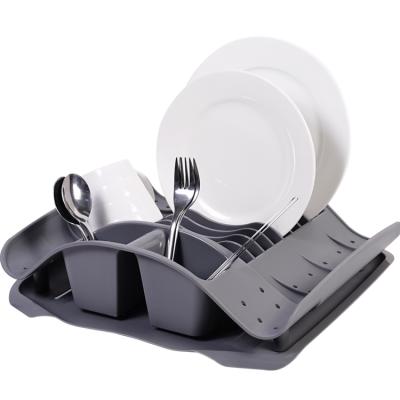 China Food Grade Sustainable Material Kitchen Storage Plastic Dish Rack Dish Rack for sale