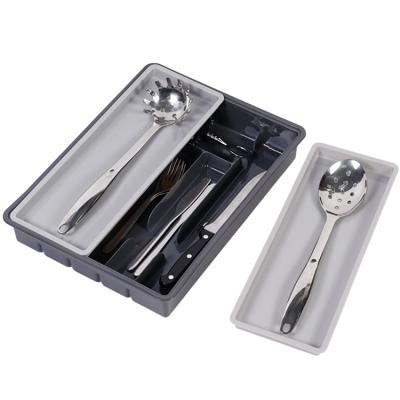 China High Quality Plastic Stocked Kitchen Accessories Utensil Holder Cutlery Organzier Puller for sale