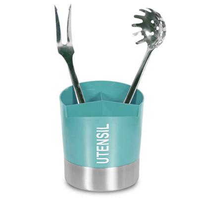 China Viable Spacious Design Kitchen Accessories Plastic Utensil Holder for sale