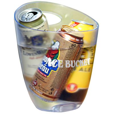 China Amazon Viable Hot Sales Transparent Color Plastic Champagne Bucket Custom Made Ice Bucket for sale