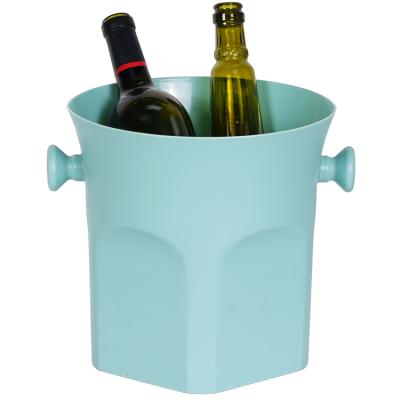 China Custom Wholesale Viable Multi Color Plastic Ice Logo Champagne Bucket Bucket for sale