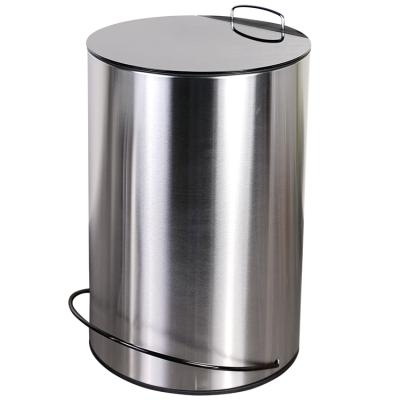 China Durable Stainless Steel Material Foot Pedal Soft Narrow Lid Trash Can Waste Bin Dust Bin 12L for sale