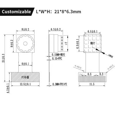 China CD Video Production / Animation Send Good Night Vision No Distortion OV7740 Sensor VGA 30W DVP FPC Camera Module for sale