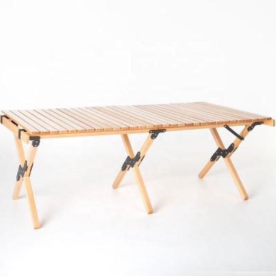 China Outdoor Hot Selling Lightweight Outdoor Camping Wooden Rolled Table for sale