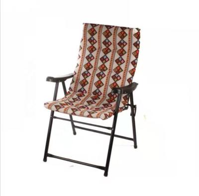 China Foldable Popular Folding Chair With Padded Seat Middle East Style With Sadu Fabric Pattern for sale