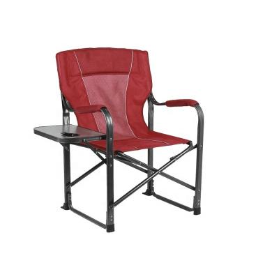 China With Heavy Duty Compact Director Table And Cup Stand Hot Sale Camping Chair Side Chair With Side Table And Cup Stand for sale