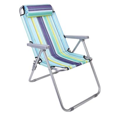 China 3 Position Collapsible Folding Beach Chair With Oxford Fabric for sale