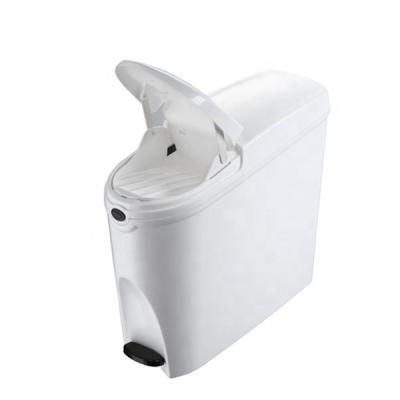 China Sustainable Manual Foot Pedal Sanitary Waste Bin For 20L Bathroom Lady Sanitary Unit for sale