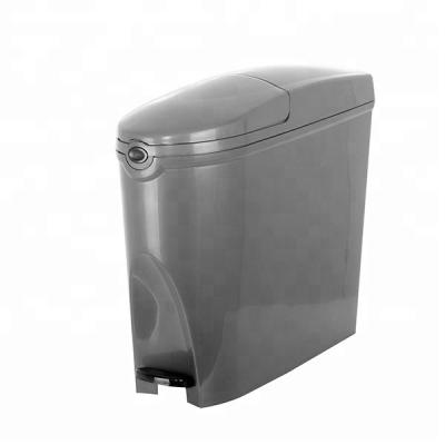 China Foot 20L Sustainable Pedal Bin Plastic Feminine Sanitary Disposal Trash Can for sale