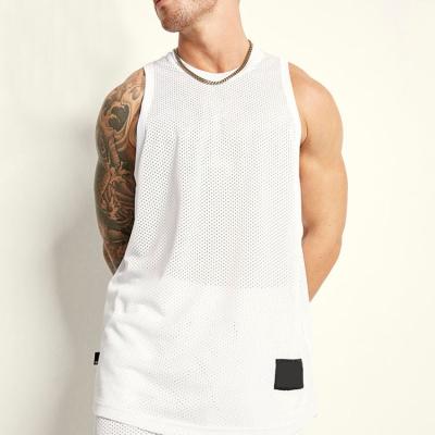 China OEM QUICK DRY Mesh Mens Tank Top Basketball Lightweight Breathable Wear Custom Printing Tank Top for sale