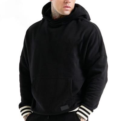 China custom hot sale Anti-wrinkle designer pullover fleece plus size mens sweatshirts wholesale black hoodie for men for sale