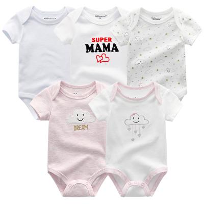 China High End 100% Cotton Baby Bodysuit Set 5pcs Baby Bodysuit Extender Quality Baby Bodysuits for sale