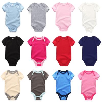 China 100% Cotton 17 Colors Baby Romper White Baby Onesie Baby Bodysuits Single Wear for sale