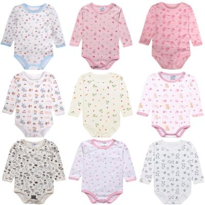 China Baby 100% Organic Cotton Newborn One Piece 100% Long Sleeve Printed Overalls For Babies for sale