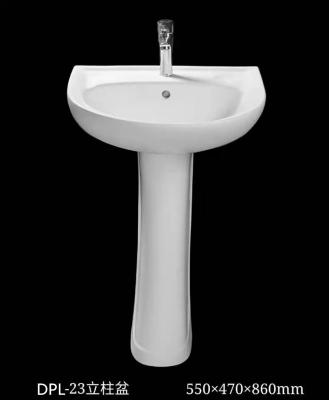 China Popular TWO PIECE pedestal washbasin concealed cistern DPL-23 suitable for oversea market with good price for sale