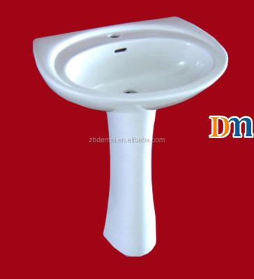 China DPL-104 China Manufacturer Bathroom Accessories Single Sanitary Ware Ceramic Pedestal Wash Basin for sale