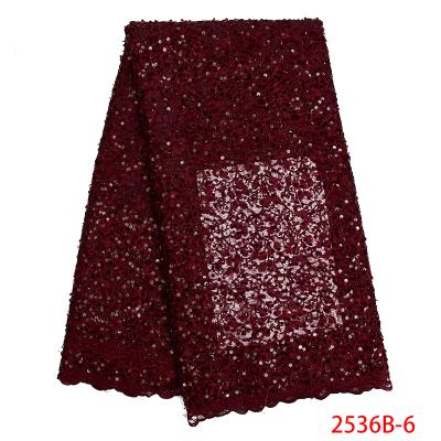 China French Organza Christmas Lace Fabric 2019 Sequin Tulle Lace Fabric High Quality African Nigerian Viable Lace Fabric For Women XZ2536B for sale