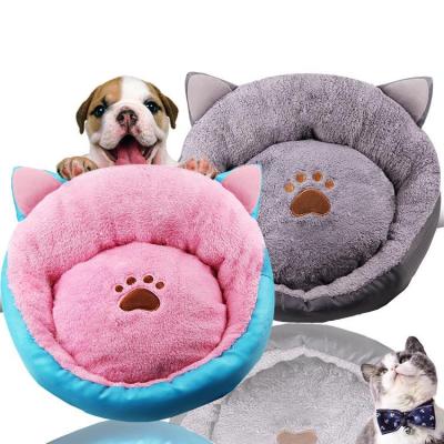 China Manufacturer Stocked Wholesale Cute Warm Small Dog Bed With Ears for sale