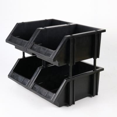 China Anti-Static QXR Q-UDC4 400*250*160mm Thru Black Plastic ESD Hopper Combination Front Type Stacking Bin for sale