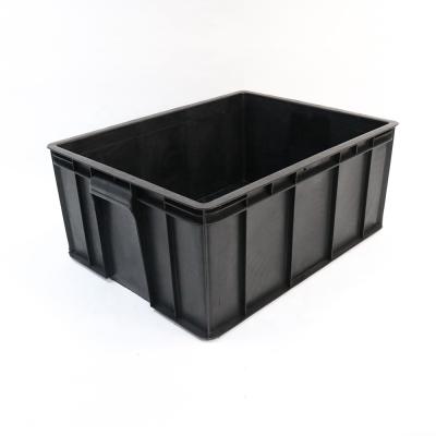 China QXR Q-CB26 620*430*250mm ESD Black Antistatic Conductive Plastic Storage Container for sale