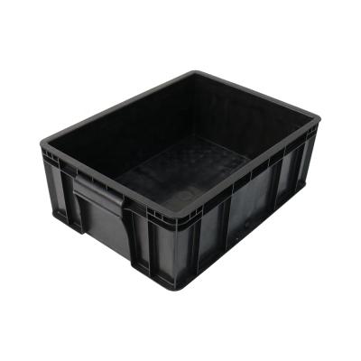 China QXR Q-CB4 420*310*155mm Antistatic Black Rectangle ESD Conductive Plastic Box Antistatic ESD Plastic Box for sale