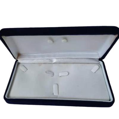 China Metal Factory Packaging Wholesale Custom Logo Velvet Necklace Ring Gift Case Jewelry Packaging Box for sale