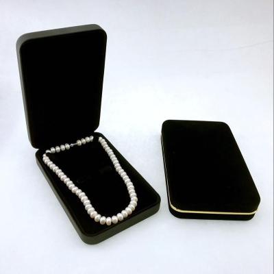 China Handmade Wholesale Custom Pearl Necklace Velvet Jewelry Box Ring Jewelry Sets Gift Box For Girls Wedding for sale